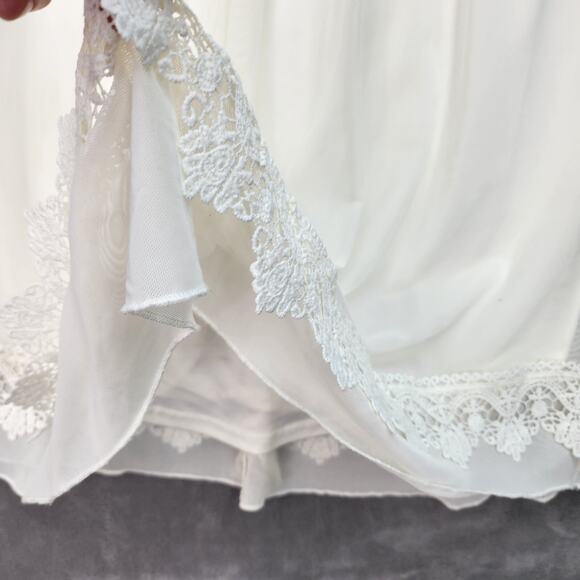 Altar’d State Slip Dress Women SMALL Off-White Lace Sleeveless Knee Length Lined - Picture 10 of 15